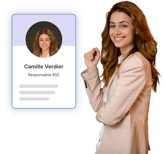 Carte de profil Ydentity d'une collaboratrice